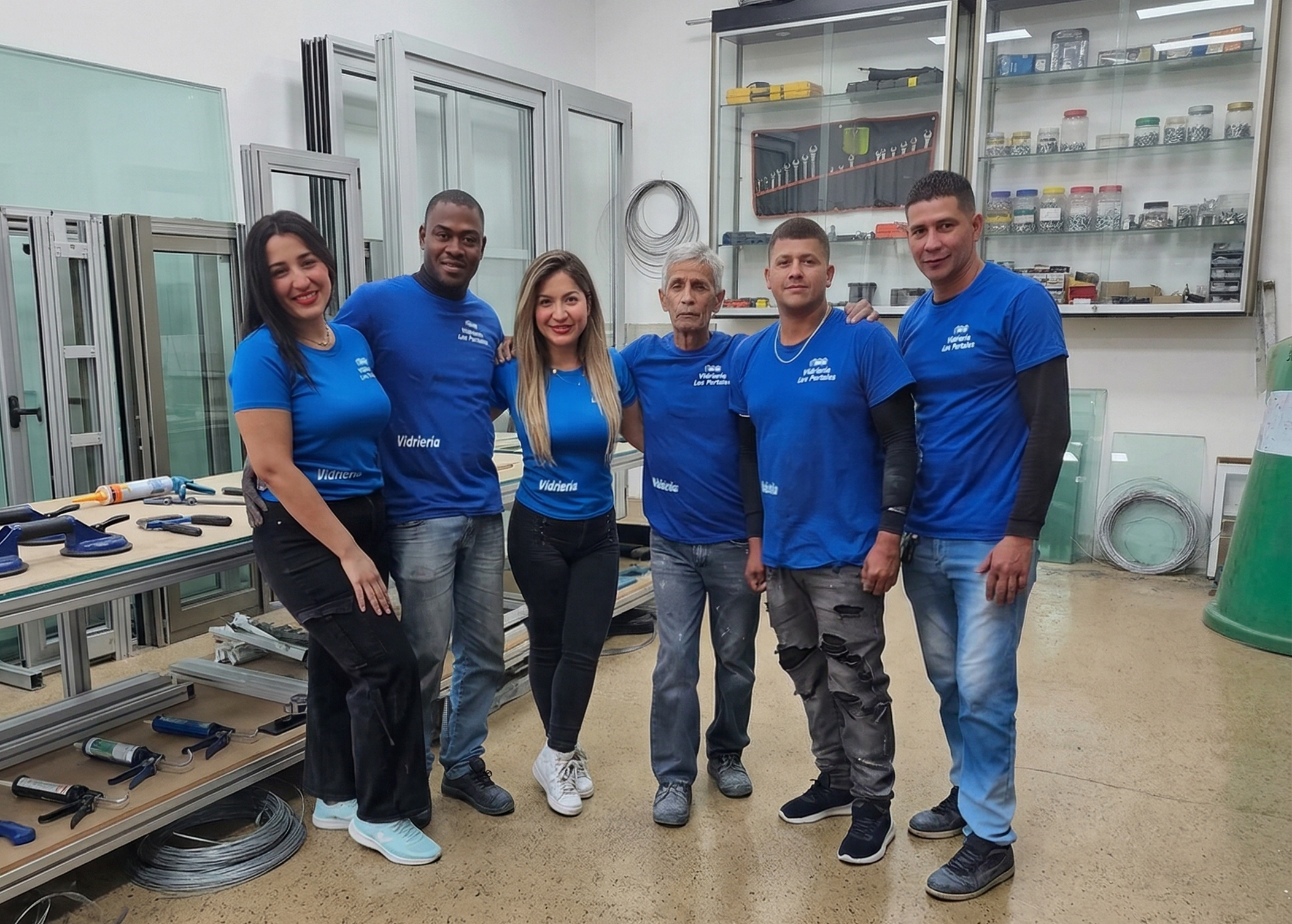 Equipo de trabajo de Vidriería Los Portales