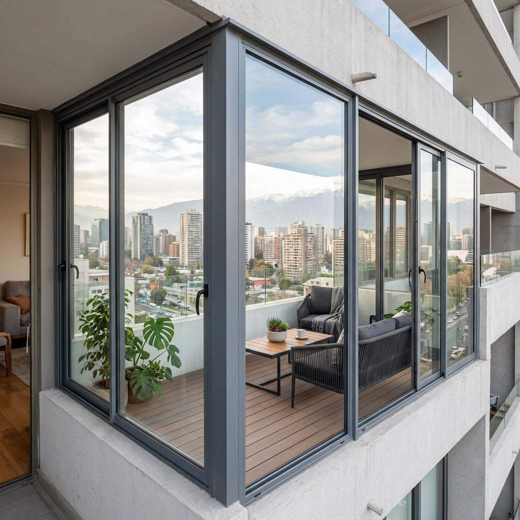 Cierre de terraza en vidrio